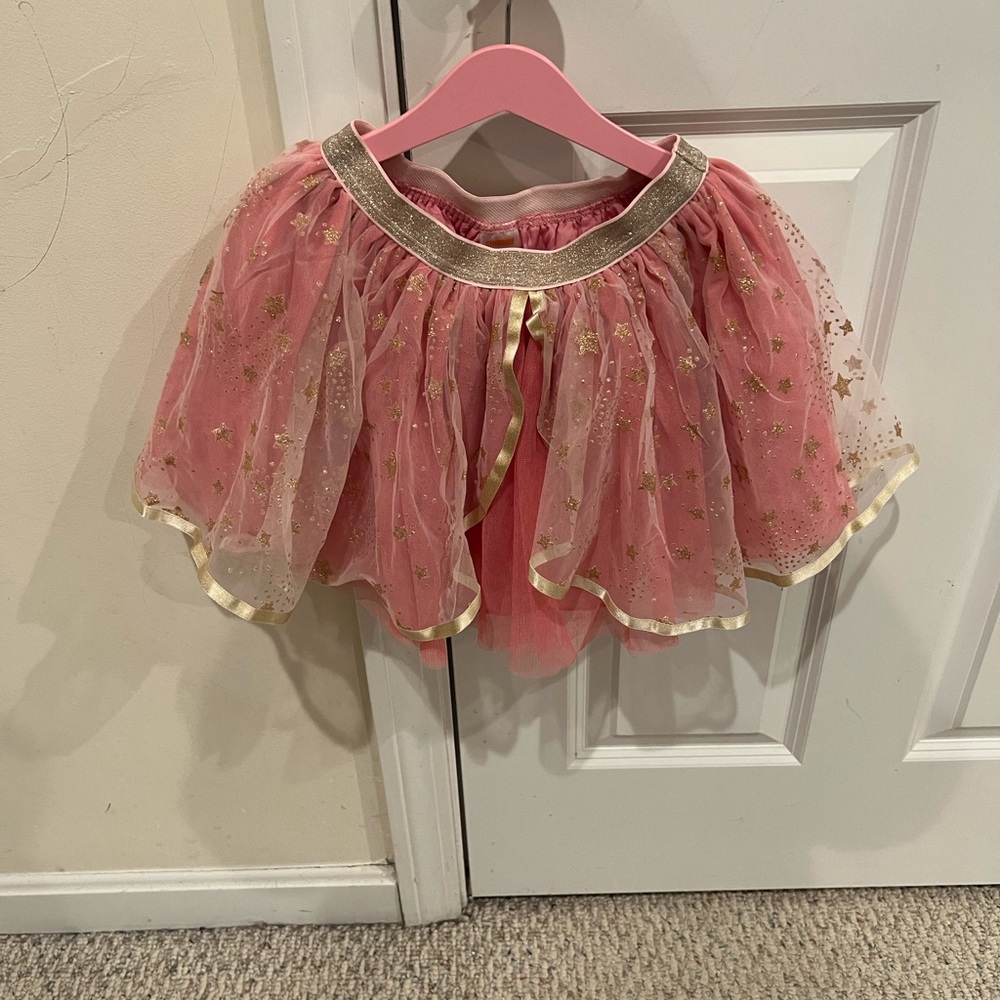 Gymboree Pink and Gold Mesh Skirt